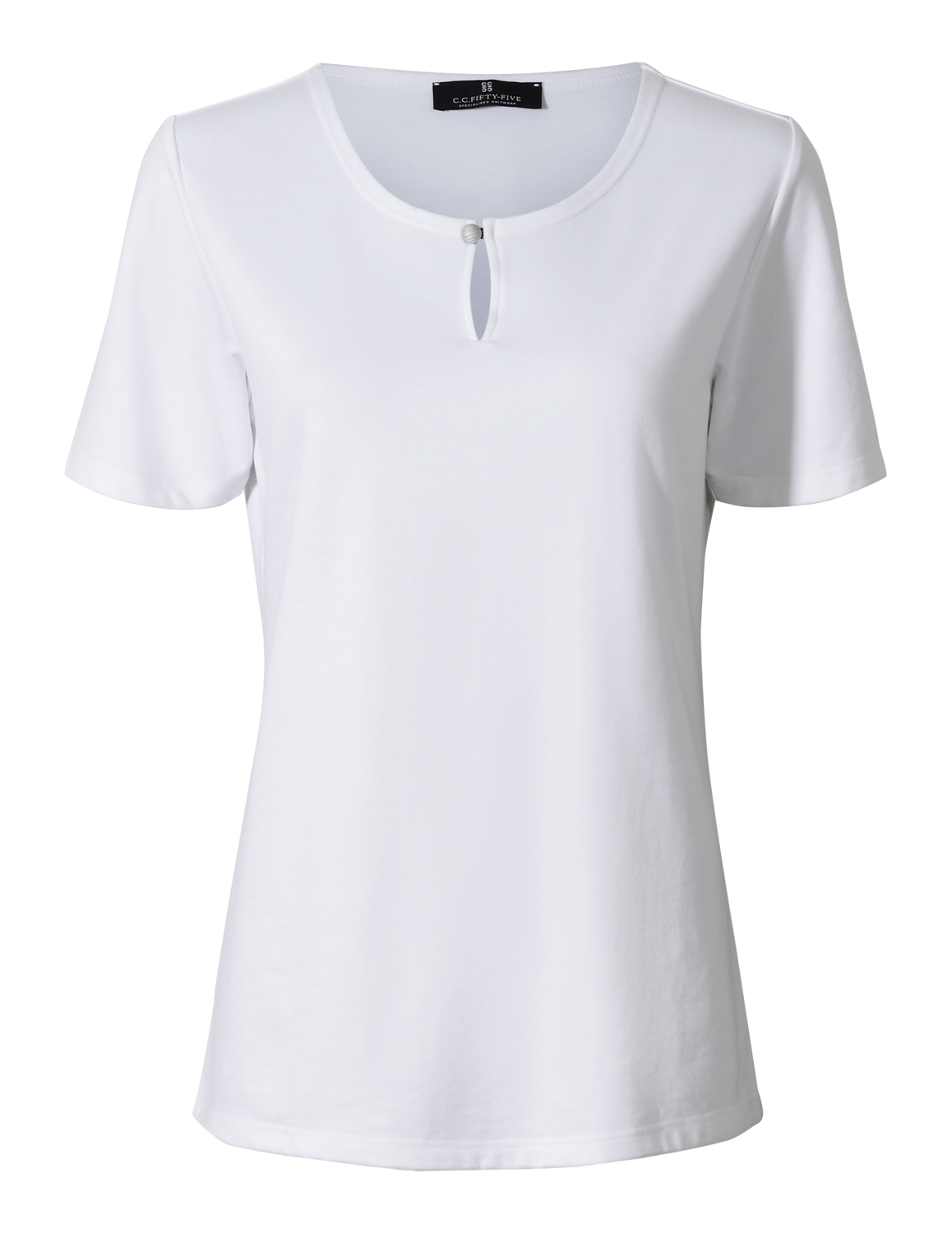 Clipper - Nice Blouse Boat Neck Tear Drop SS Modern Fit, Dame