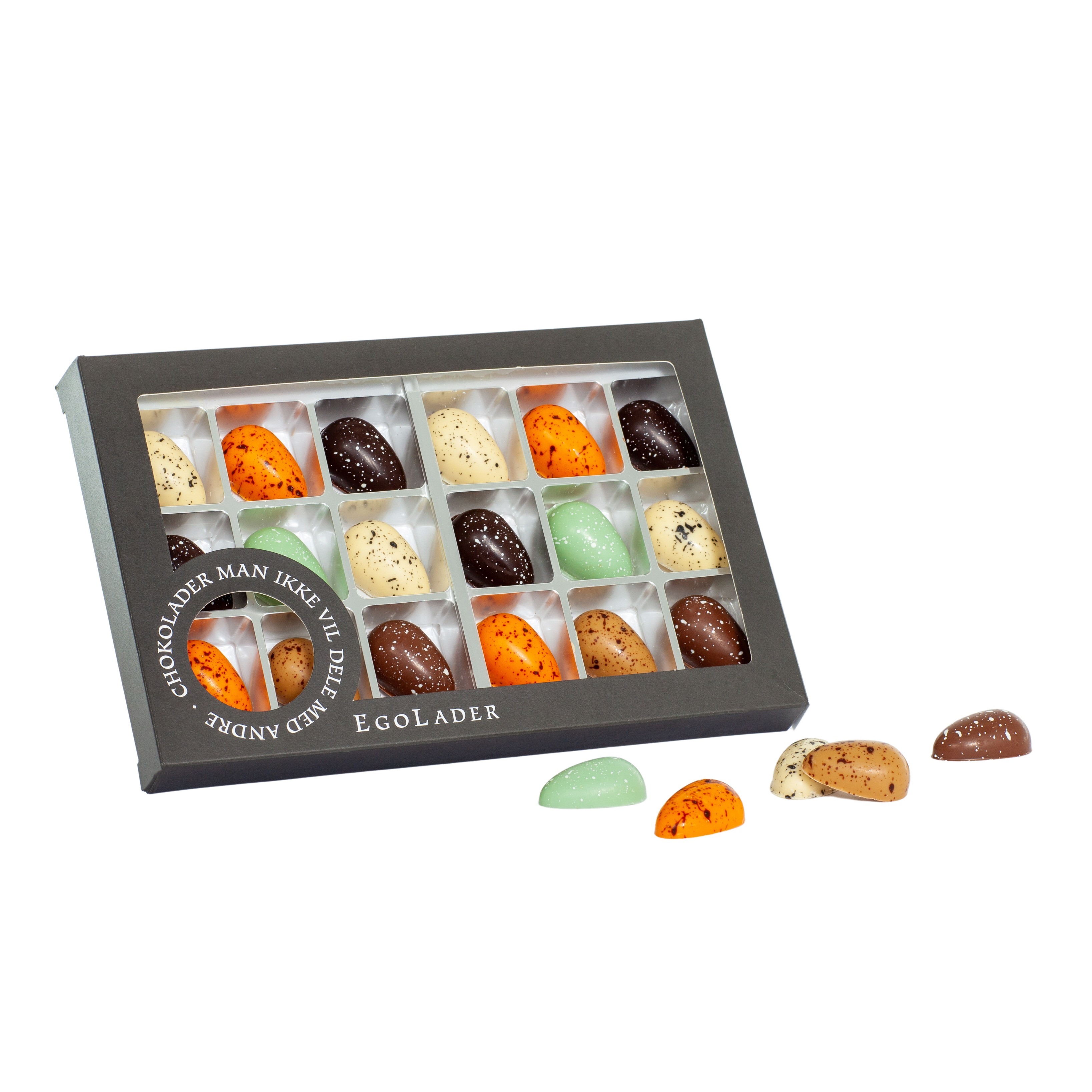 

Egolader, dessertæg 18 stk 180g
